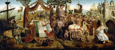 Ariadne Naxosban, Thészeusz történetéből alkotó: Master of the Campana Cassoni